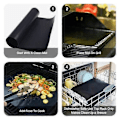 Miniatyrbillede 3 af 5: 6-pak Grillmåtte, Ovn måtte, Bagemåtte - Non Stick - 40x33 Sort 6-Pak 6-Pak