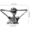 Miniatyrbilde 4 av 5: Break The Rules Madness Squelette Byste Skulptur, Bryter Alle T