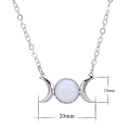 Pikkukuva 2 / 2: 1 kpl Opal Triple Goddess Moon -symboliriipuskaulakoru