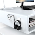 Miniatyrbild 6 av 7: Hörlurshållare - Starkt självhäftande hörlurskrok för gaminghörlurar & handkontroller upp till 1 kg, Vit White