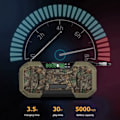 Miniatyrbild 5 av 10: Vevradio med solpanel, 5000mAh digital radio med LCD-skärm, IPX5 vattentät solcellsdriven vevradio