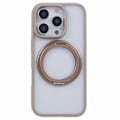 Miniatyrbild 3 av 5: För iPhone 16 Pro Max Mobilskal Ringhållare Ställ PC+TPU Mobilskal - Titanium Guld