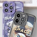 Pikkukuva 3 / 5: iPhone 15 nestemäinen Angel Eyes jättimäinen astronautti TPU-puhelinkotelo