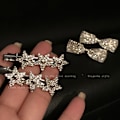 Miniatyrbilde 2 av 3: Brude Bryllup Krystall Stjerne Tiara Bryllup Hårtilbehør for Kvinner og Jenter (Sølv)