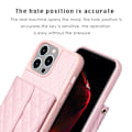 Miniatyrbillede 3 af 5: Rombeformet læder telefoncover til iPhone 15 Pro