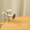Miniatyrbillede 6 af 9: 8 tommer Vintage Kødhakker Manuel Pølsemaskine Håndsving