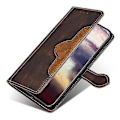 Miniatyrbillede 4 af 5: Skin-touch Shell Straw Hat telefoncover i PU-læder med stativ og pung til iPhone 15