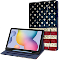 Miniatyrbillede 1 af 4: Etui til Samsung Galaxy Tab S6 Lite 10,4 tommer 2022/2020 - Multi-positions Cover med kortlomme og automatisk Sleep/Wake funktion