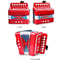 Miniatyrbild 3 av 5: Dragspel Instrument 7 Tangenter 2 Bas Litet Dragspel Pedagogiskt Musikinstrument Julklapp LGL
