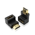 Miniatyrbillede 2 af 4: 2 stk. 90 Graders HDMI Adapter - Vinklet HDMI Adapter Sort