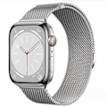 Miniatyrbillede 1 af 7: Milanese loop rem til Apple Watch band iwatch Series 9 3 6 5 SE 7 8 Ultra 2 stjerneskær silver 38mm/40mm/41mm
