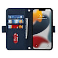Miniatyrbillede 4 af 4: Læder telefoncover med krydset tekstur og lanyard til iPhone 14 Pro Max