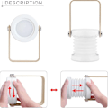 Miniatyrbillede 3 af 5: LED sengelampe natlampe retro touch justerbar, foldbar red