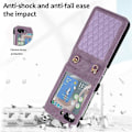Miniatyrbillede 5 af 5: Til Samsung Galaxy Z Flip5 Diamant Gitter Foldbart Læder Mobiltelefon Cover