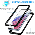 Miniatyrbild 2 av 5: Samsung A53 5G Skal, Svart Stötsäkert Skydd med Skärmskydd, 360 Skyddat Mobilskal Dubbelsidigt Robust Transparent Helskalskydd för Samsun