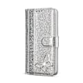 Miniatyrbillede 2 af 4: Glitter Pulver Sommerfugl Læder Telefon Cover Til iPhone 15 Plus