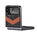 Miniatyrbild 3 av 4: V-formad fiberstickning vikbart telefonfodral för Samsung Galaxy Z Flip4