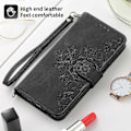 Miniatyrbillede 5 af 5: Til iPhone 12 Mini Etui, Læder Wallet Flip Etui Med Rem