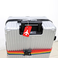 Miniatyrbilde 3 av 4: Sett med bagasjestropper og bagasjelapper, 2 bagasjestropper og 2 bagasjelapper rainbow color + yellow