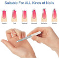 Miniatyrbild 4 av 4: 6-pack diamantnagelfil i rostfritt stål, dubbelsidig metallnagelfil