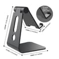 Miniatyrbillede 3 af 5: 270° mobilholder til skrivebord - sort sort sort
