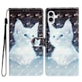 Miniatyrbild 1 av 5: Kompatibelt Skal för iPhone 16 PU Läder 3D Mönstertryck Telefonplånboksfodral