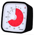 Miniatyrbillede 1 af 5: Visuel Timer 60min - klasseværelse skole for børn Sort Sort