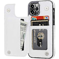 Miniatyrbillede 2 af 5: 2 stk. Wallet Case Kompatibel med iPhone 12 Pro/12, slankt beskyttelsesetui med kortholder, PU læder etui med stativ og kortpladser med en skærmbeskytter