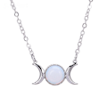 Pikkukuva 1 / 2: 1 kpl Opal Triple Goddess Moon -symboliriipuskaulakoru