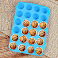 Miniatyrbillede 5 af 5: Sæt med 3 non-stick fødevaregodkendte silikone muffinsforme til 24 muffins