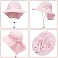 Pikkukuva 5 / 5: 2 Pakkaa Taaperon Auringonhattuja, Säädettävät Rantahatut white+pink S