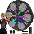 Musikalisk boxningsmaskin lämplig för barn och vuxna, Bluetooth väggmonterad boxningsmatta, rytmljus, dubbel hemträningsutrustning.