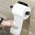 Pikkukuva 7 / 7: WC-paperiteline, itseliimautuva, SUS 304 ruostumaton teräs, seinään asennettava WC-paperiteline kylpyhuoneeseen, WC:hen, keittiöön - Ei porausta Black