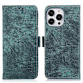 Miniatyrbillede 1 af 5: PU læder etui med stativ og kortlommer i retrostil til iPhone 16 Pro Max