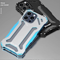 Miniatyrbilde 2 av 5: For iPhone 15 R-JUST RJ17 Støtsikker Armor Metall Mobiltelefon Deksel
