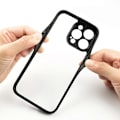 Pikkukuva 3 / 5: Ohut iPhone 15 Pro Max -kotelo TPU+PC Kirkas pölytiivis puhelinkuori
