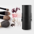 Miniatyrbillede 7 af 7: Makeup Penselholder Læder Bærbar Sort