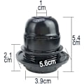 Miniatyrbillede 2 af 5: 4 stk. E27 fatningspærer 250v 4a plastikpærefatning