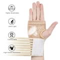 Miniatyrbild 2 av 7: 2-pack elastiskt handledsstöd med rem, handledskompressionsbandage justerbart handledsband lindrar handledssmärta, höger & vänster (beige) Yellow