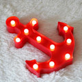 Miniatyrbilde 2 av 3: Båtanker Farge Nattlys LED Nattlys Soverom red