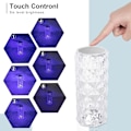 Miniatyrbillede 3 af 5: LED skrivebordslampe krystal, diamant sengelampe, roseformet stemningslampe