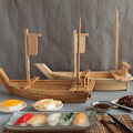 Miniatyrbilde 2 av 2: Sushi båtbrett tre sushi serveringsbrett restaurant