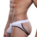 Mesh Stretch Sexy Undertøy for Menn, Lav Midje Tanga, Hvit, M white M