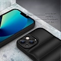 Miniatyrbild 4 av 5: Mobilskal för iPhone 15 Eiderdown Airbag Stötsäkert Skal (Svart)