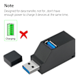 Miniatyrbilde 7 av 7: 3-porters USB-hub, 2 ST USB 3.0-hub, USB-splitteradapter