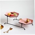 Miniatyrbilde 3 av 9: 1 sett Dobbel Lag Kakeform kakefat dessertstativ cupcake-tårn serveringsbrett Kakeoppbevaringsstativ dessertfat