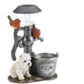 Miniatyrbillede 1 af 3: Klatrende Hund Have Statue med Solcellelamper, Udendørs Resin