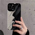 Miniatyrbild 2 av 5: Skal för iPhone 16 Pro Max, unik vågdesign PU-läder + TPU-telefonskal