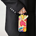 Pikkukuva 3 / 4: iPhone 14 Graffiti Sydänkuvio Puhelinkotelo Sateenkaari Riippuva Koriste TPU Suojus