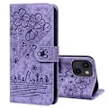 Miniatyrbillede 1 af 5: Sakura Kat Læder Etui til iPhone 15 Plus